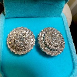 4 way earrings a total of 3 CT Diamonds/ 18KT
